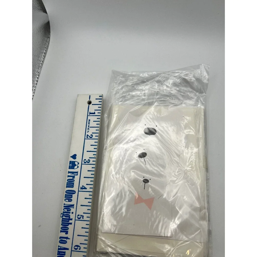 SANRIO For Hallmark Cute White Teddy Bear Sealed Stationery Cards (6) Japan RARE